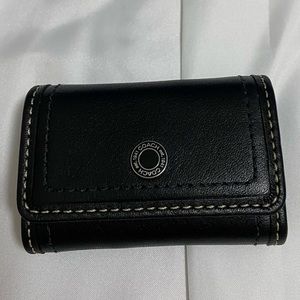 COACH Leather Travel Lens Case w/ Mirror Black NWT